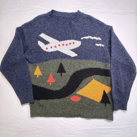 HENRY GRETHEL Sweaters - HENRY GRETHEL Vintage 90s Hey Henry Landscape Pattern Knitwear Sweater No Size